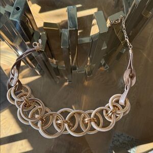 Chico's Gold and Brown Interlinked Necklace
